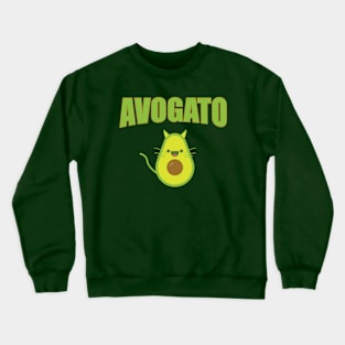 Funny Avagato for Avocado and Cat Lovers Crewneck Sweatshirt